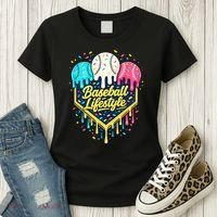 Baseball Life Style Ice Cream Drip Women's T-Shirt thumb 3