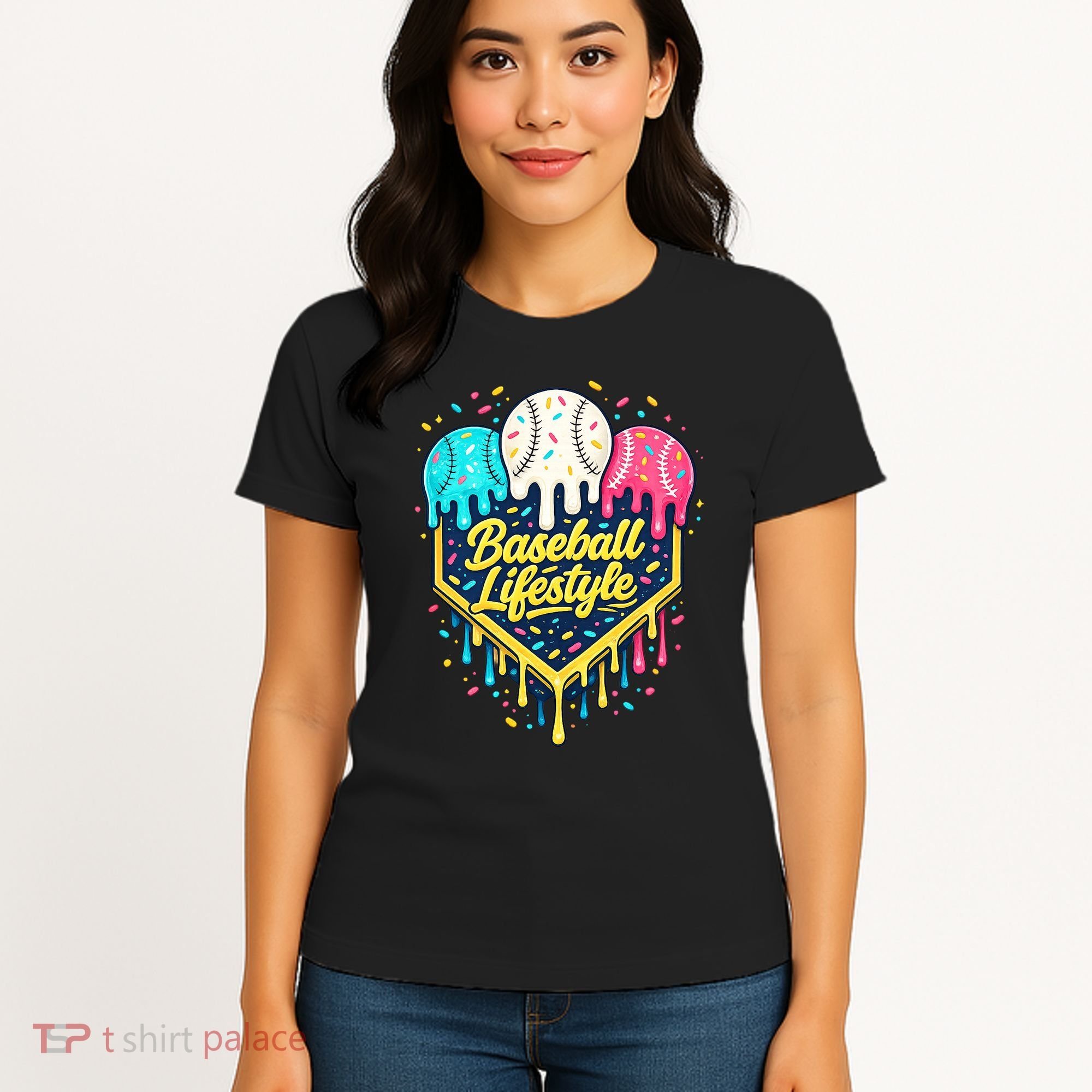 Baseball Life Style Ice Cream Drip Women's T-Shirt