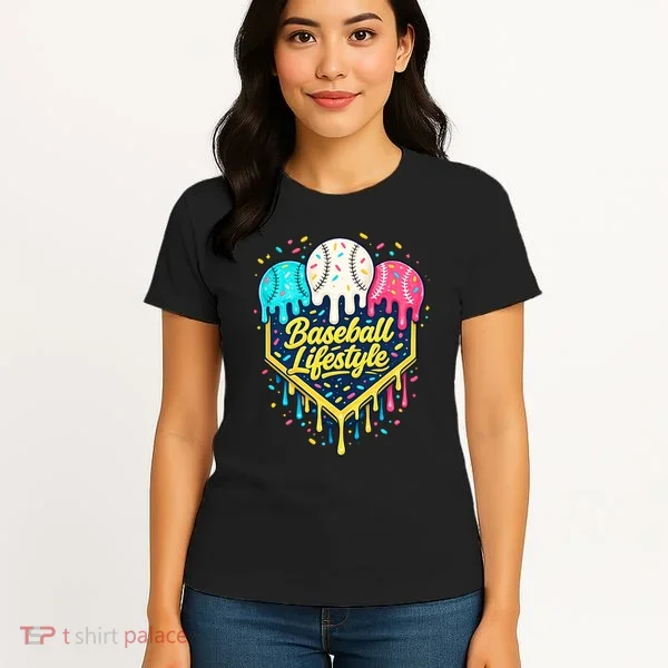 Baseball Life Style Ice Cream Drip Women's T-Shirt