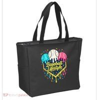 Baseball Life Style Ice Cream Drip Tote Bag thumb 2