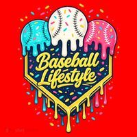 Baseball Life Style Ice Cream Drip Santa Hat thumb 1