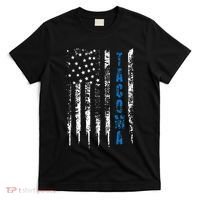 Blue Line Tacoma Distressed National Police Week T-Shirt thumb 0