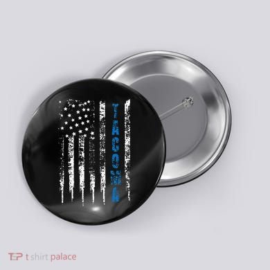Blue Line Tacoma Distressed National Police Week Button