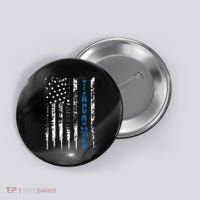 Blue Line Tacoma Distressed National Police Week Button thumb 0