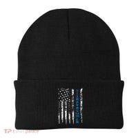 Blue Line Tacoma Distressed National Police Week Beanie thumb 0