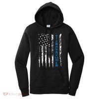 Blue Line Tacoma Distressed National Police Week Women's Hoodie thumb 0