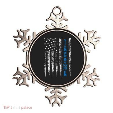 Blue Line Tacoma Distressed National Police Week Ornament