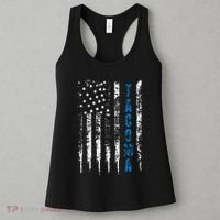Blue Line Tacoma Distressed National Police Week Women's Tank Top thumb 3