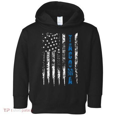 Blue Line Tacoma Distressed National Police Week Toddler Hoodie