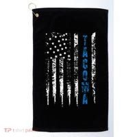 Blue Line Tacoma Distressed National Police Week Golf Towel thumb 0