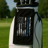 Blue Line Tacoma Distressed National Police Week Golf Towel thumb 2