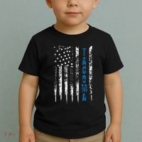 Blue Line Tacoma Distressed National Police Week Toddler T-Shirt thumb 2