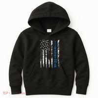 Blue Line Tacoma Distressed National Police Week Kids Hoodie thumb 0