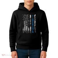 Blue Line Tacoma Distressed National Police Week Kids Hoodie thumb 4