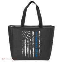 Blue Line Tacoma Distressed National Police Week Tote Bag thumb 0