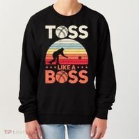 Bocce Legend Toss Like A Boss Funny Bocce Ball Cute Gift Women's Sweatshirt thumb 0