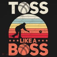 Bocce Legend Toss Like A Boss Funny Bocce Ball Cute Gift USA-Made Doggie Bandana thumb 2