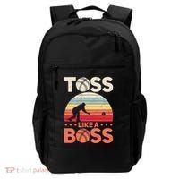 Bocce Legend Toss Like A Boss Funny Bocce Ball Cute Gift Backpack thumb 0