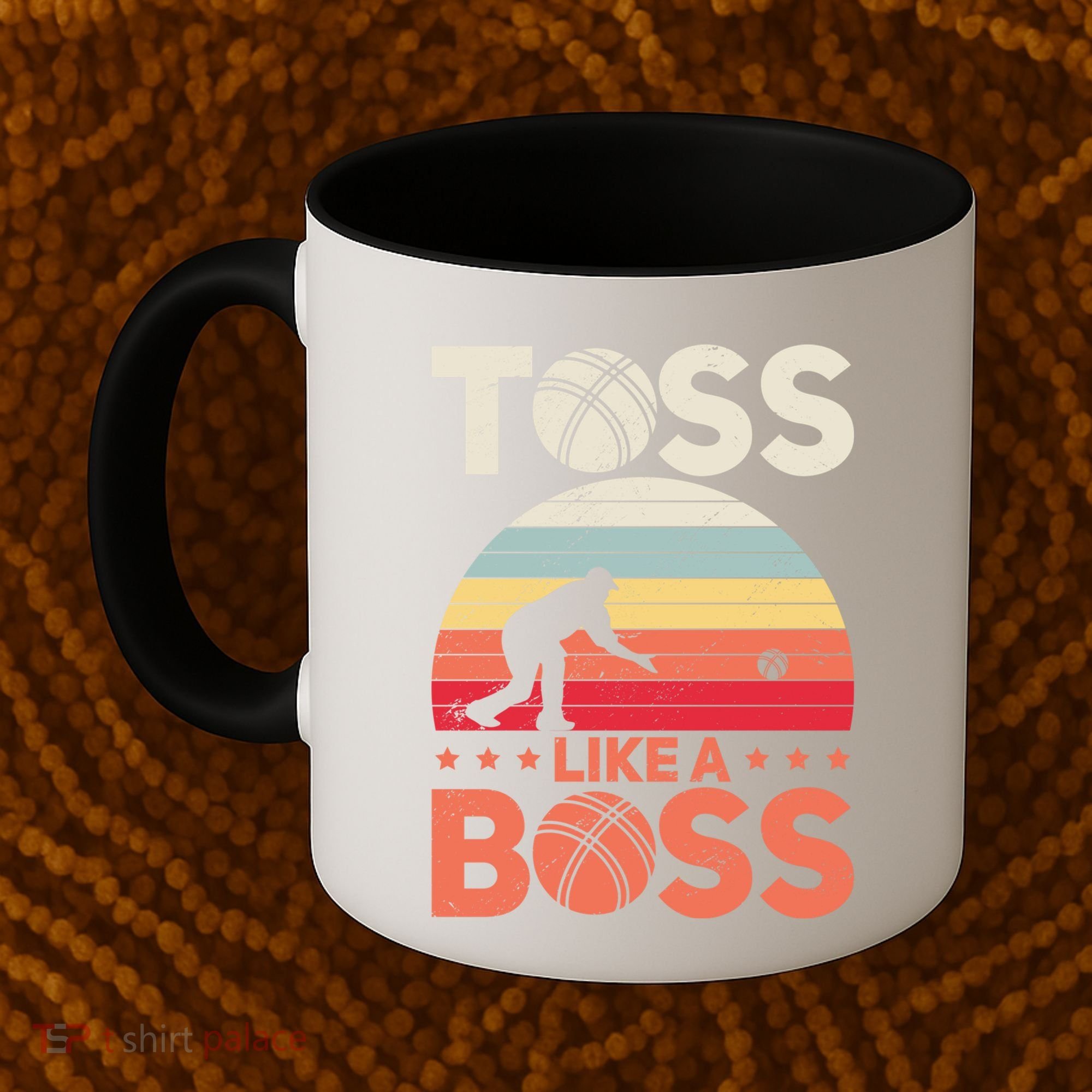 Bocce Legend Toss Like A Boss Funny Bocce Ball Cute Gift Coffee Mug
