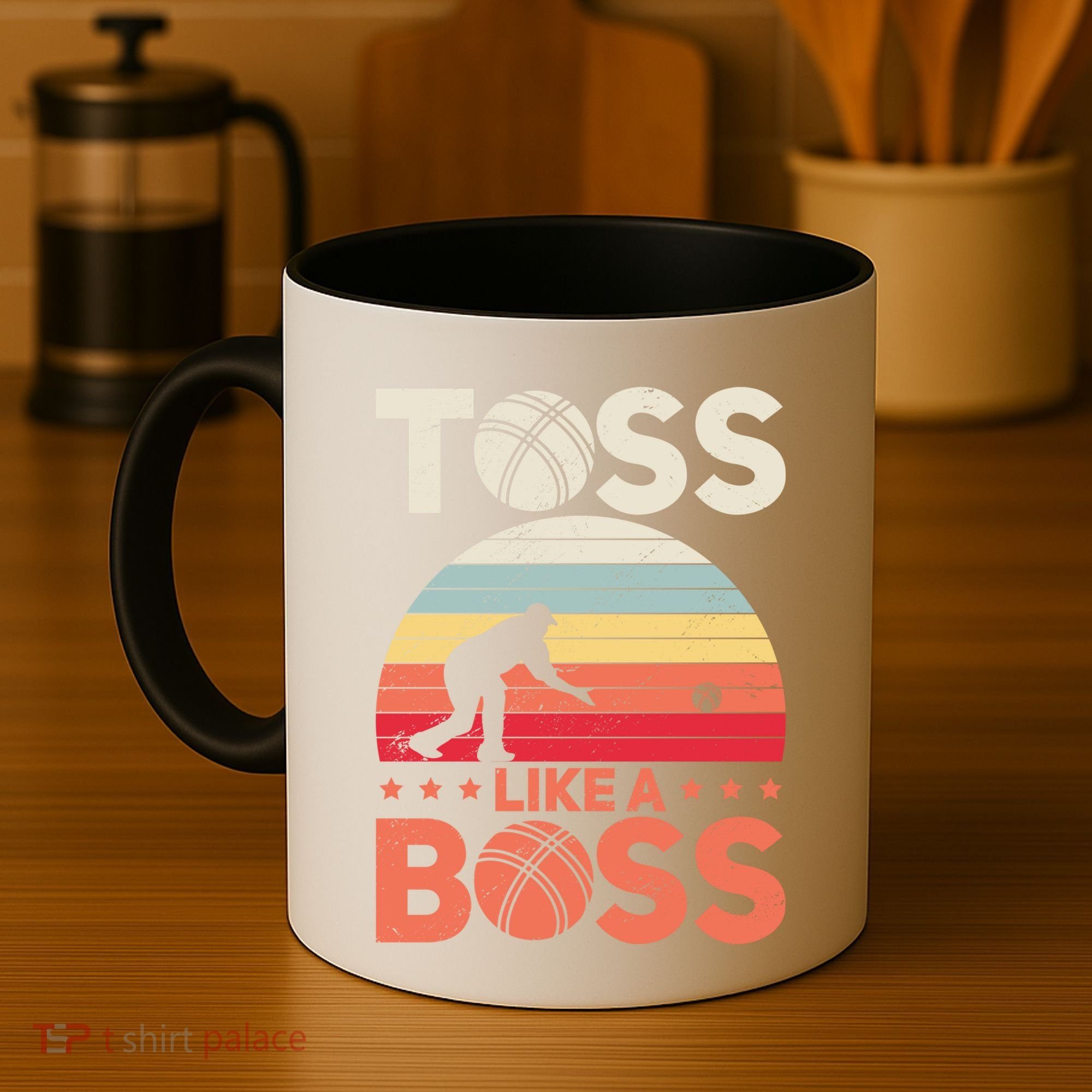 Bocce Legend Toss Like A Boss Funny Bocce Ball Cute Gift Coffee Mug