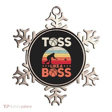 Bocce Legend Toss Like A Boss Funny Bocce Ball Cute Gift Ornament