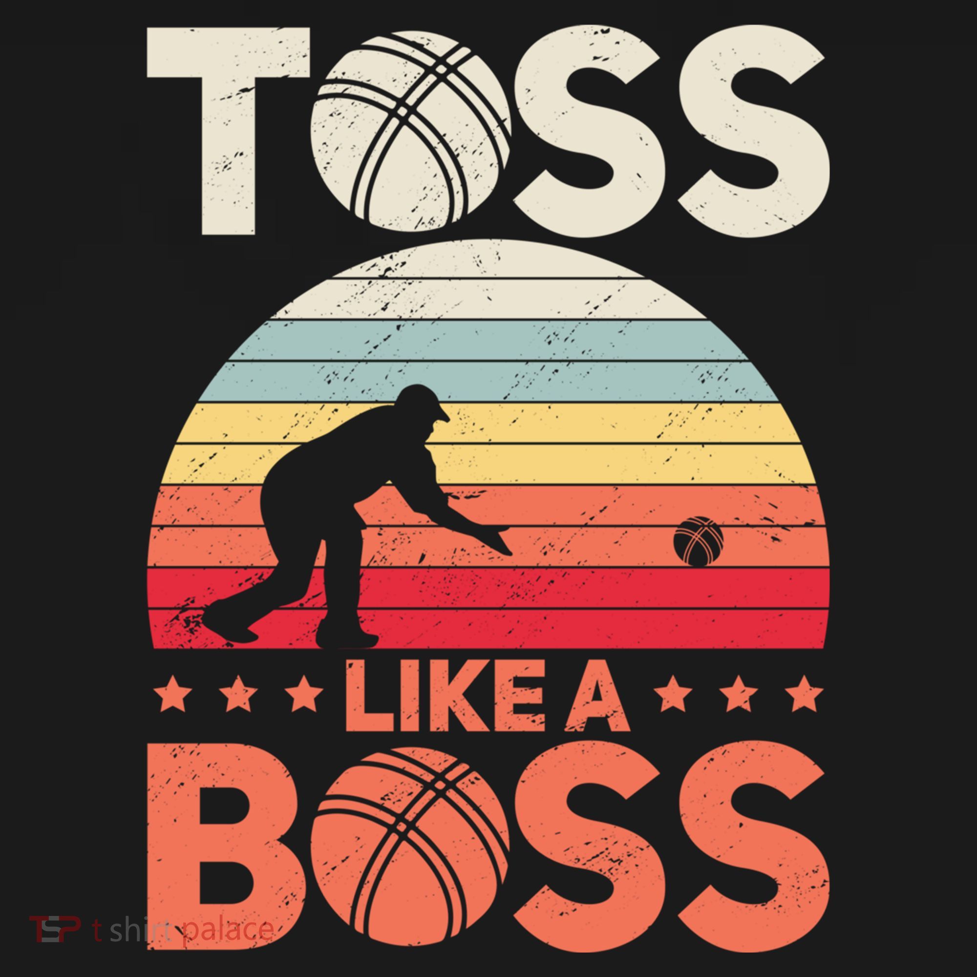 Bocce Legend Toss Like A Boss Funny Bocce Ball Cute Gift Ornament