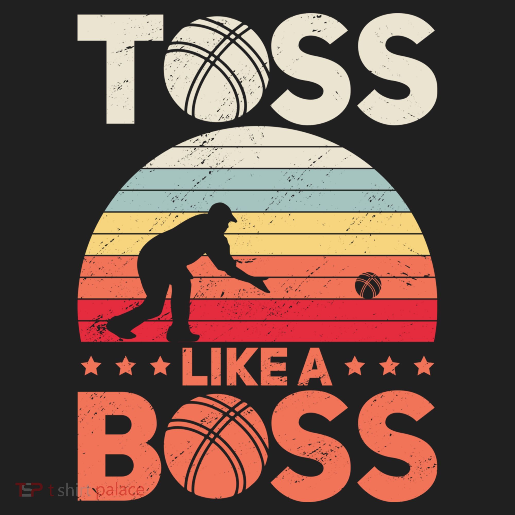 Bocce Legend Toss Like A Boss Funny Bocce Ball Cute Gift Golf Towel