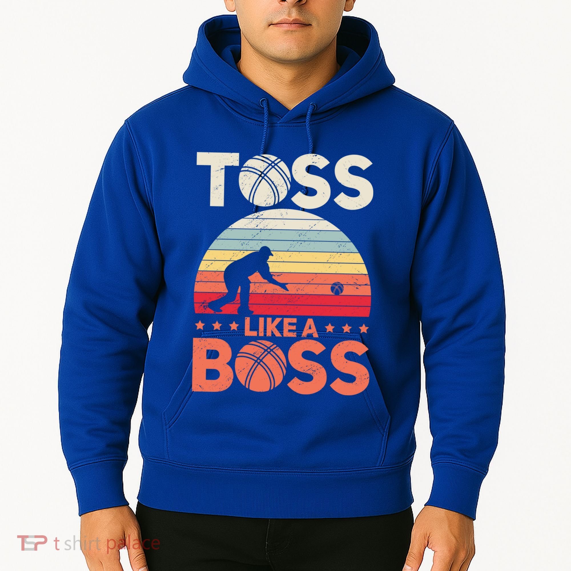 Bocce Legend Toss Like A Boss Funny Bocce Ball Cute Gift Hoodie