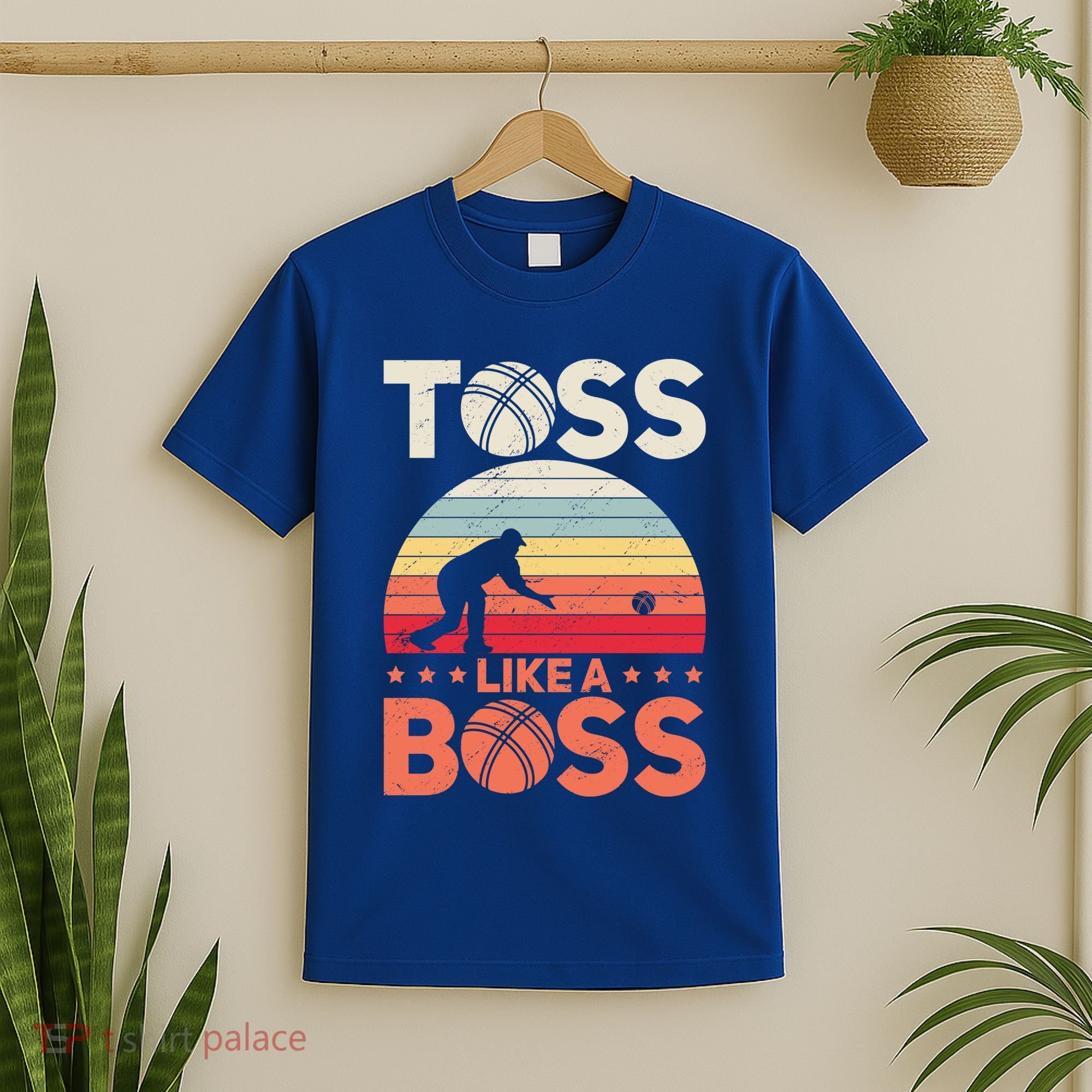 Bocce Legend Toss Like A Boss Funny Bocce Ball Cute Gift T-Shirt