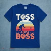 Bocce Legend Toss Like A Boss Funny Bocce Ball Cute Gift T-Shirt thumb 5