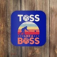 Bocce Legend Toss Like A Boss Funny Bocce Ball Cute Gift Coaster thumb 0