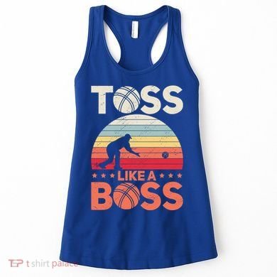Bocce Legend Toss Like A Boss Funny Bocce Ball Cute Gift Women's Tank Top