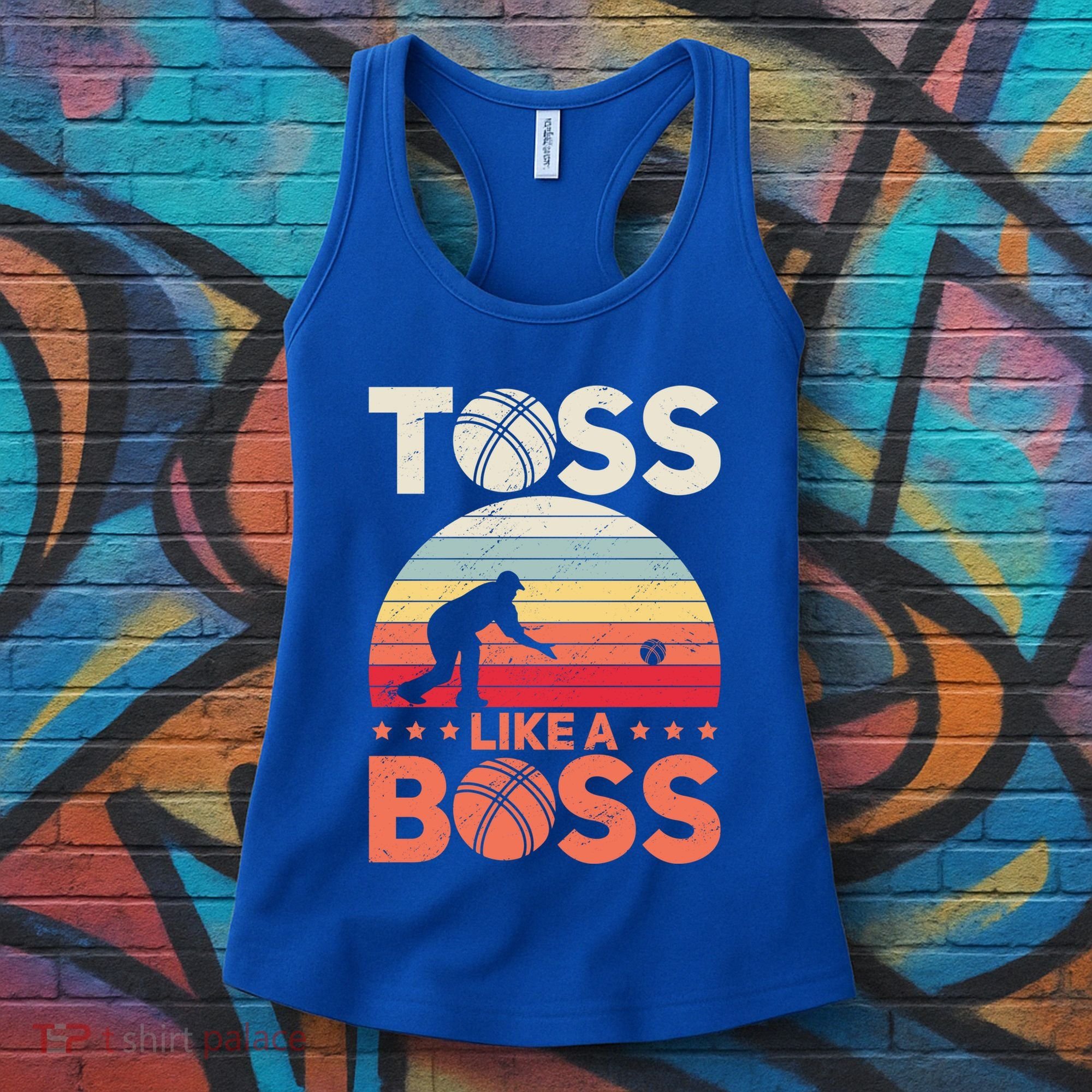 Bocce Legend Toss Like A Boss Funny Bocce Ball Cute Gift Women's Tank Top
