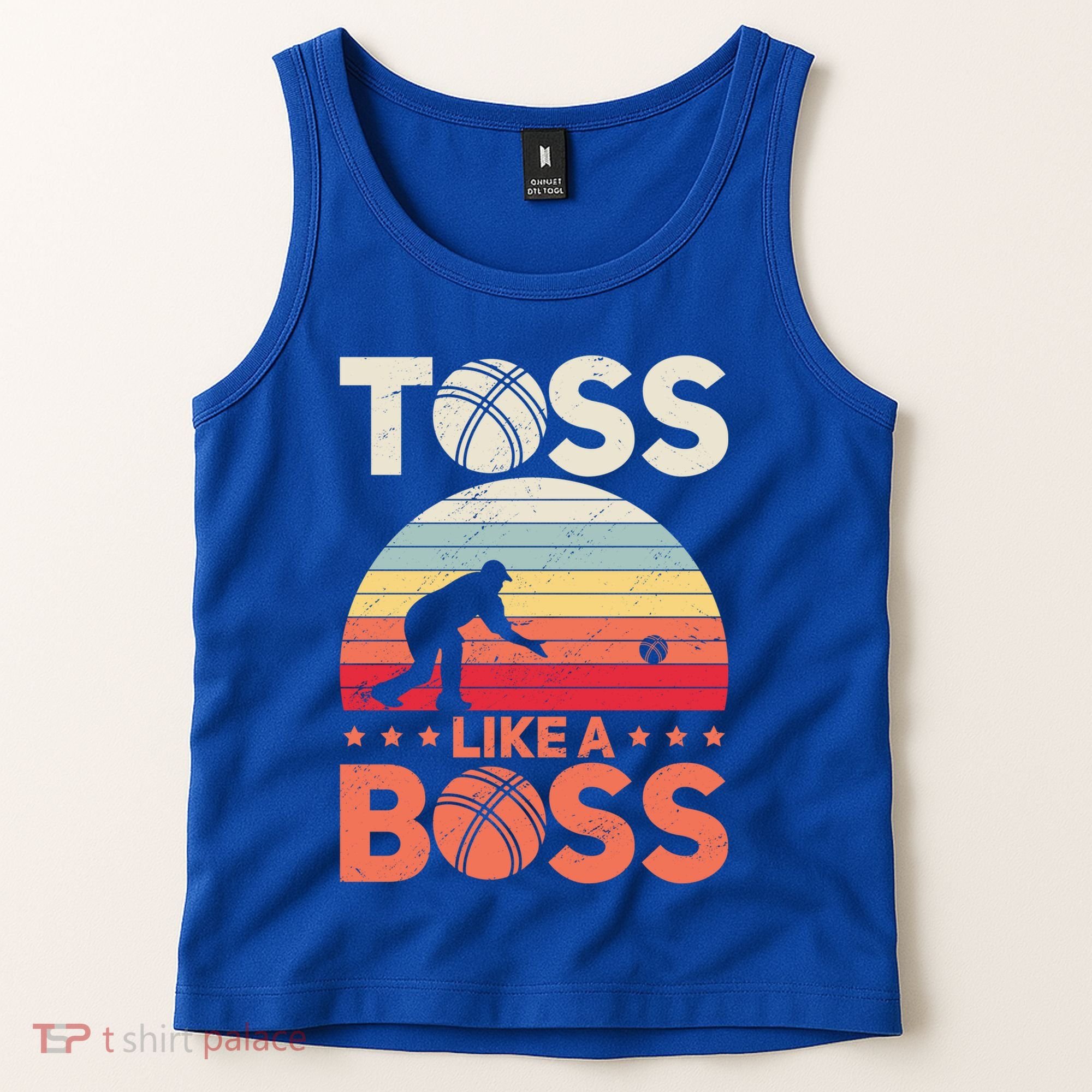 Bocce Legend Toss Like A Boss Funny Bocce Ball Cute Gift Tank Top