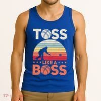 Bocce Legend Toss Like A Boss Funny Bocce Ball Cute Gift Tank Top thumb 3