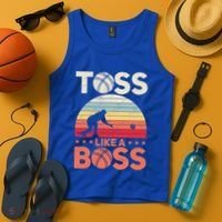 Bocce Legend Toss Like A Boss Funny Bocce Ball Cute Gift Tank Top thumb 4