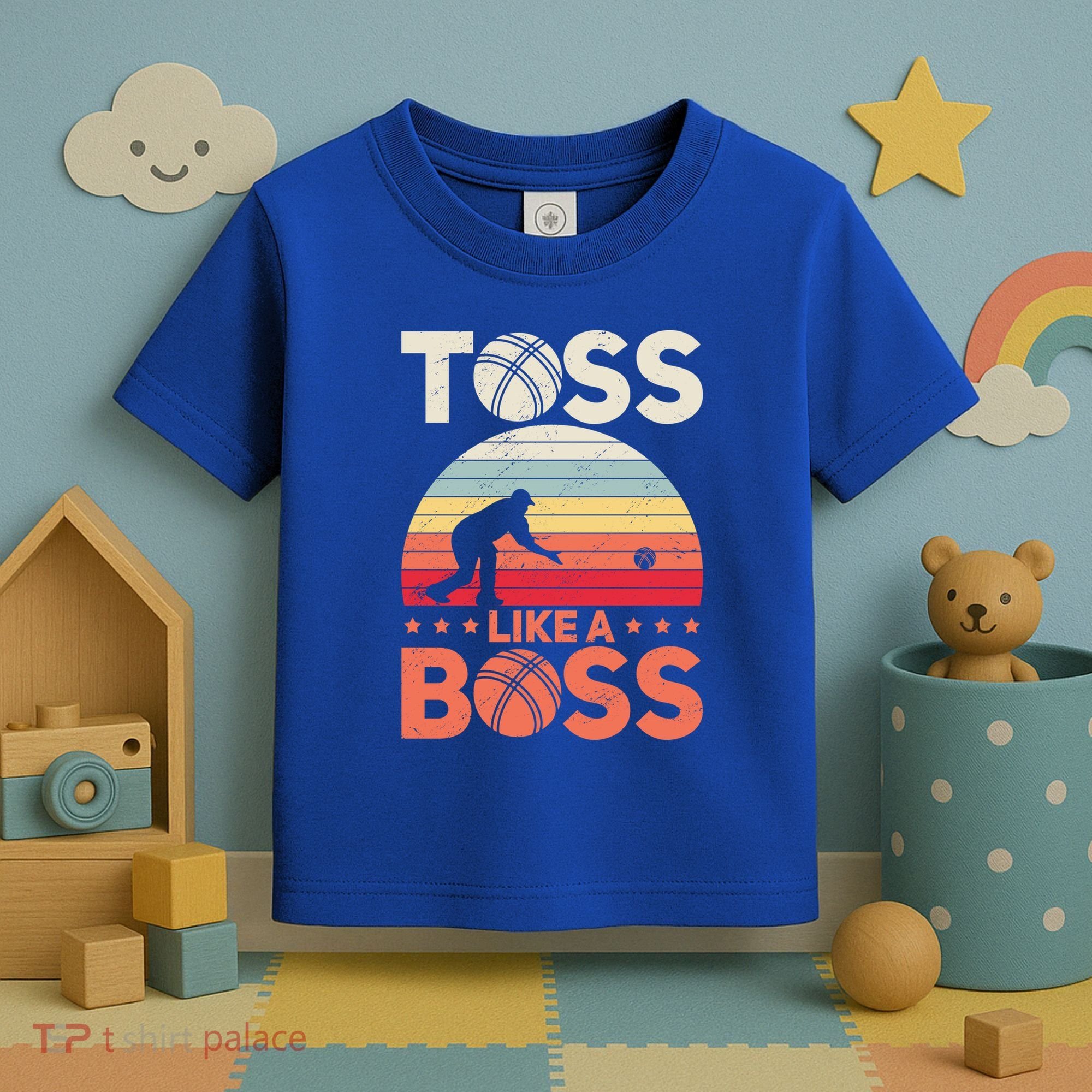Bocce Legend Toss Like A Boss Funny Bocce Ball Cute Gift Toddler T-Shirt