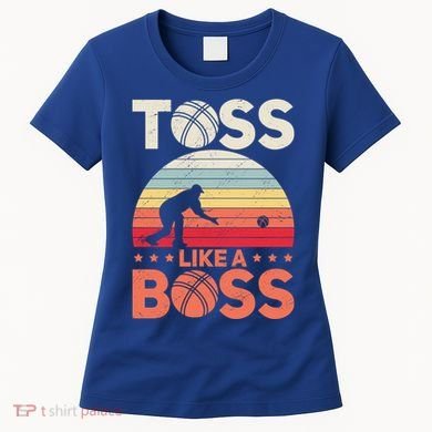 Bocce Legend Toss Like A Boss Funny Bocce Ball Cute Gift Women's T-Shirt