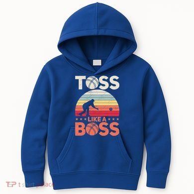 Bocce Legend Toss Like A Boss Funny Bocce Ball Cute Gift Kids Hoodie