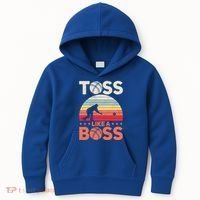 Bocce Legend Toss Like A Boss Funny Bocce Ball Cute Gift Kids Hoodie thumb 0