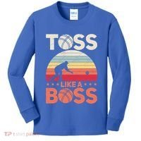Bocce Legend Toss Like A Boss Funny Bocce Ball Cute Gift Kids Long Sleeve Shirt thumb 0