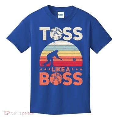 Bocce Legend Toss Like A Boss Funny Bocce Ball Cute Gift Kids T-Shirt