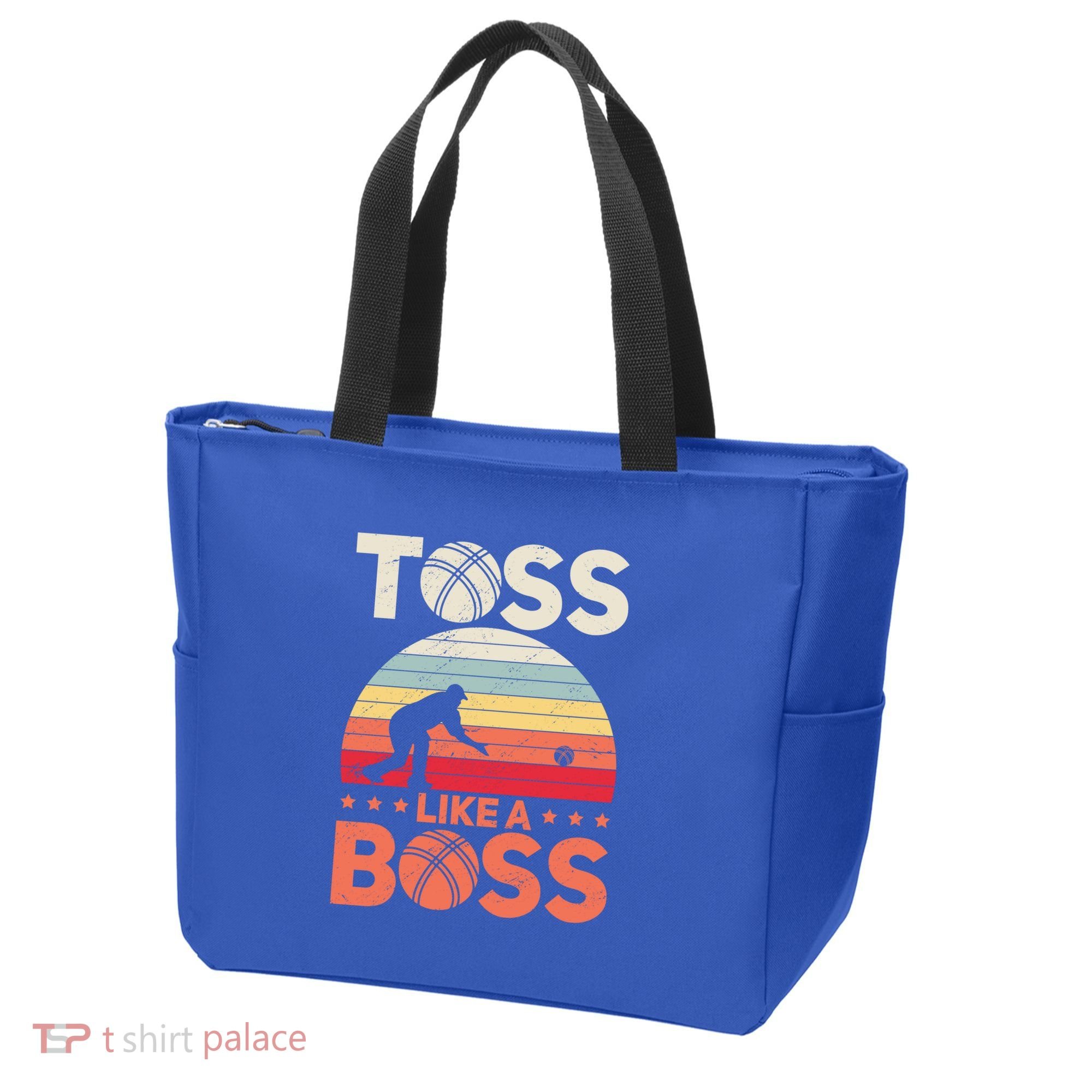 Bocce Legend Toss Like A Boss Funny Bocce Ball Cute Gift Tote Bag