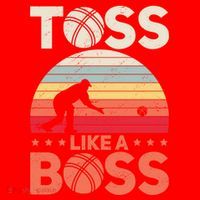 Bocce Legend Toss Like A Boss Funny Bocce Ball Cute Gift Santa Hat thumb 1