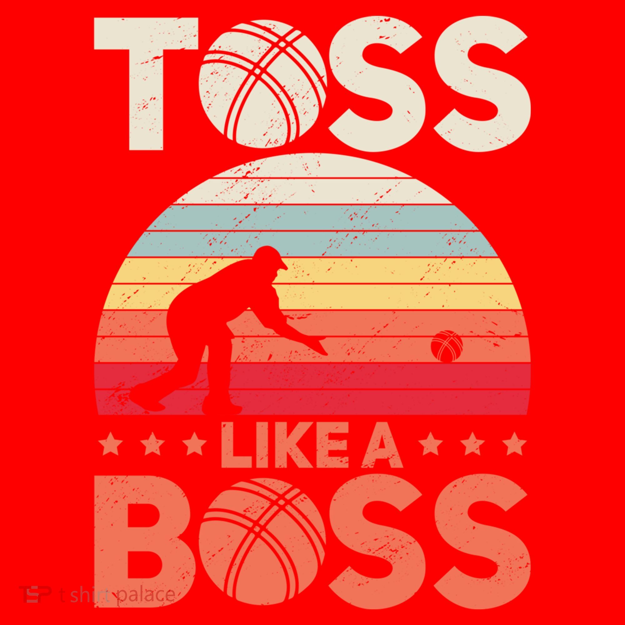 Bocce Legend Toss Like A Boss Funny Bocce Ball Cute Gift Santa Hat