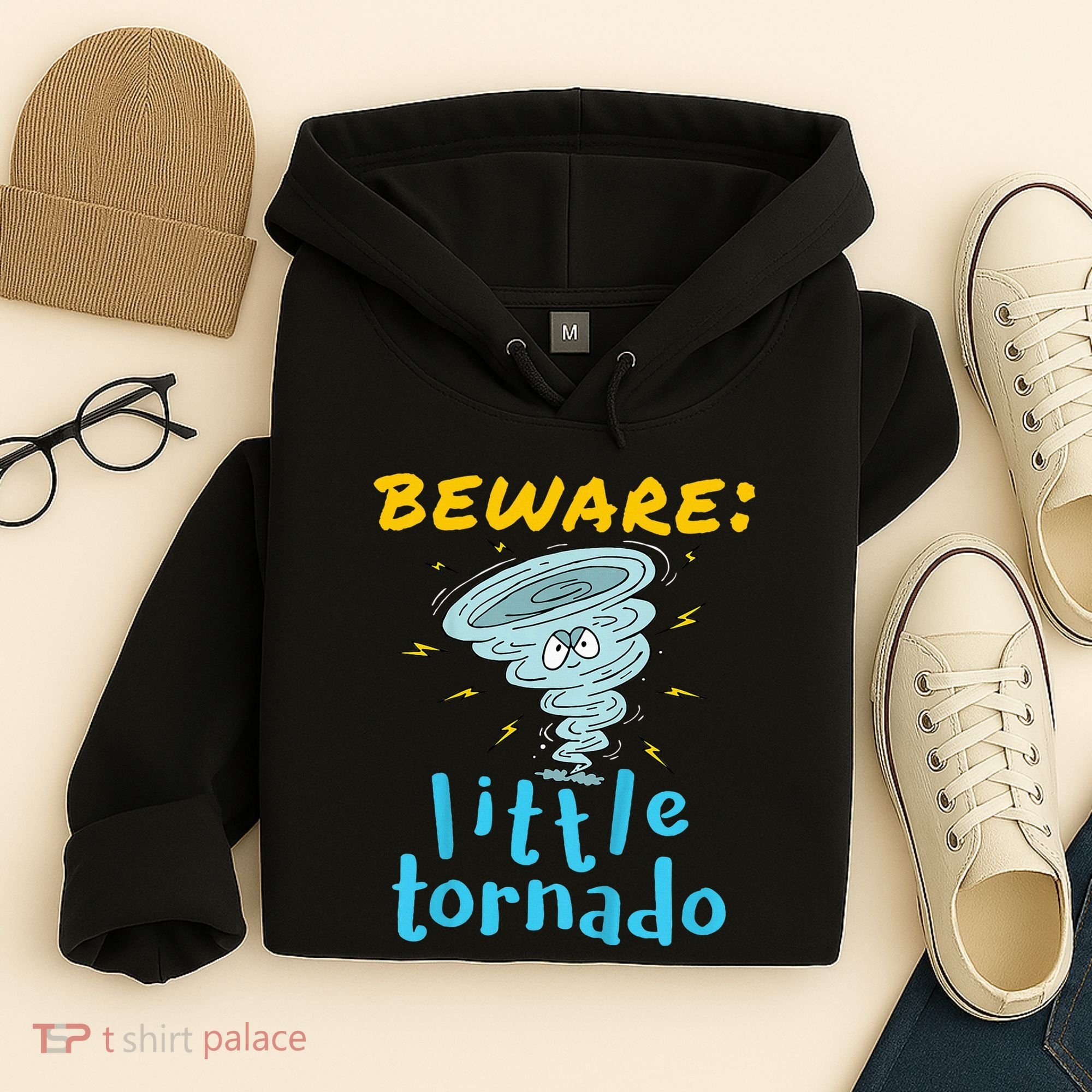 Beware Little Tornado Twister Active Hoodie
