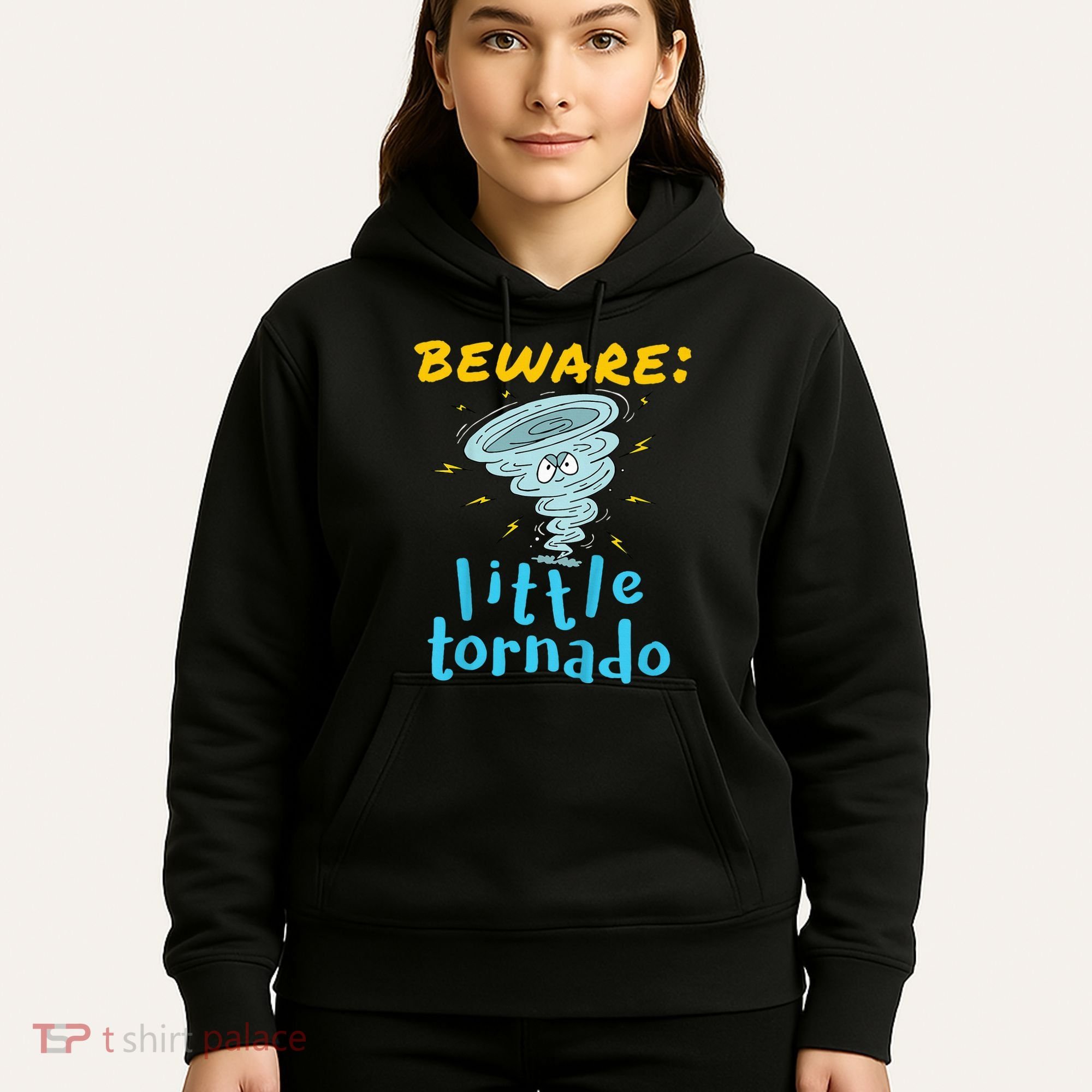 Beware Little Tornado Twister Active Hoodie