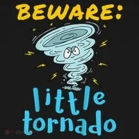 Beware Little Tornado Twister Active Toddler Hoodie thumb 2