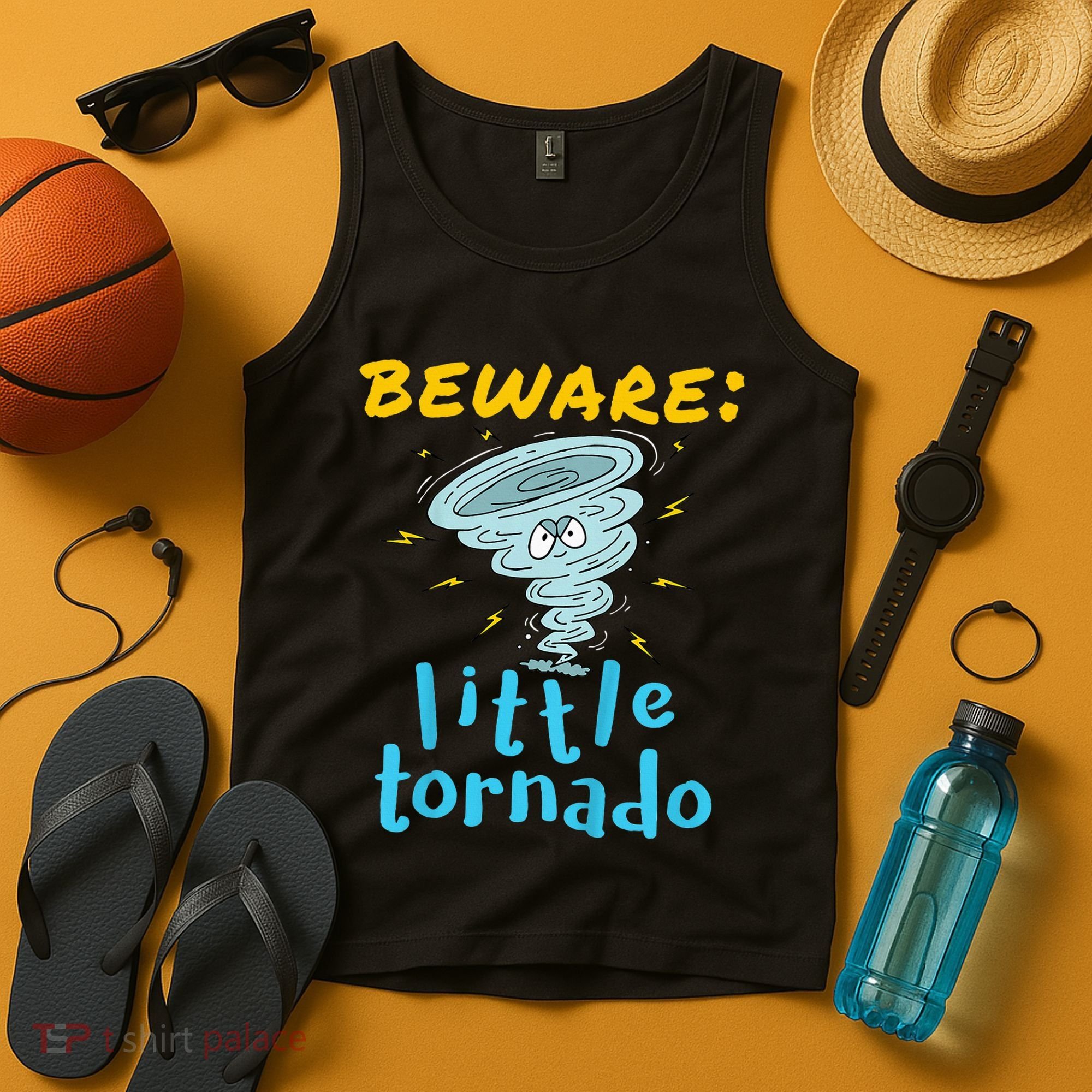 Beware Little Tornado Twister Active Tank Top