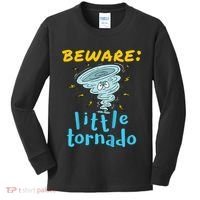 Beware Little Tornado Twister Active Kids Long Sleeve Shirt thumb 0